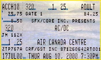 Air Canada Centre Ticket