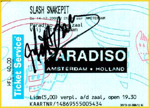 Autographed Holland Ticket