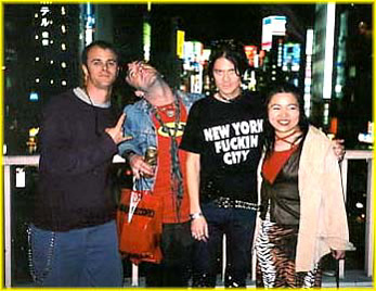 Keri, Johnny, Brian (guitar tech)..Tokyo