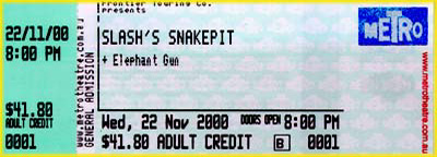 Snakepit Ticket