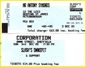 Sheffield Ticket